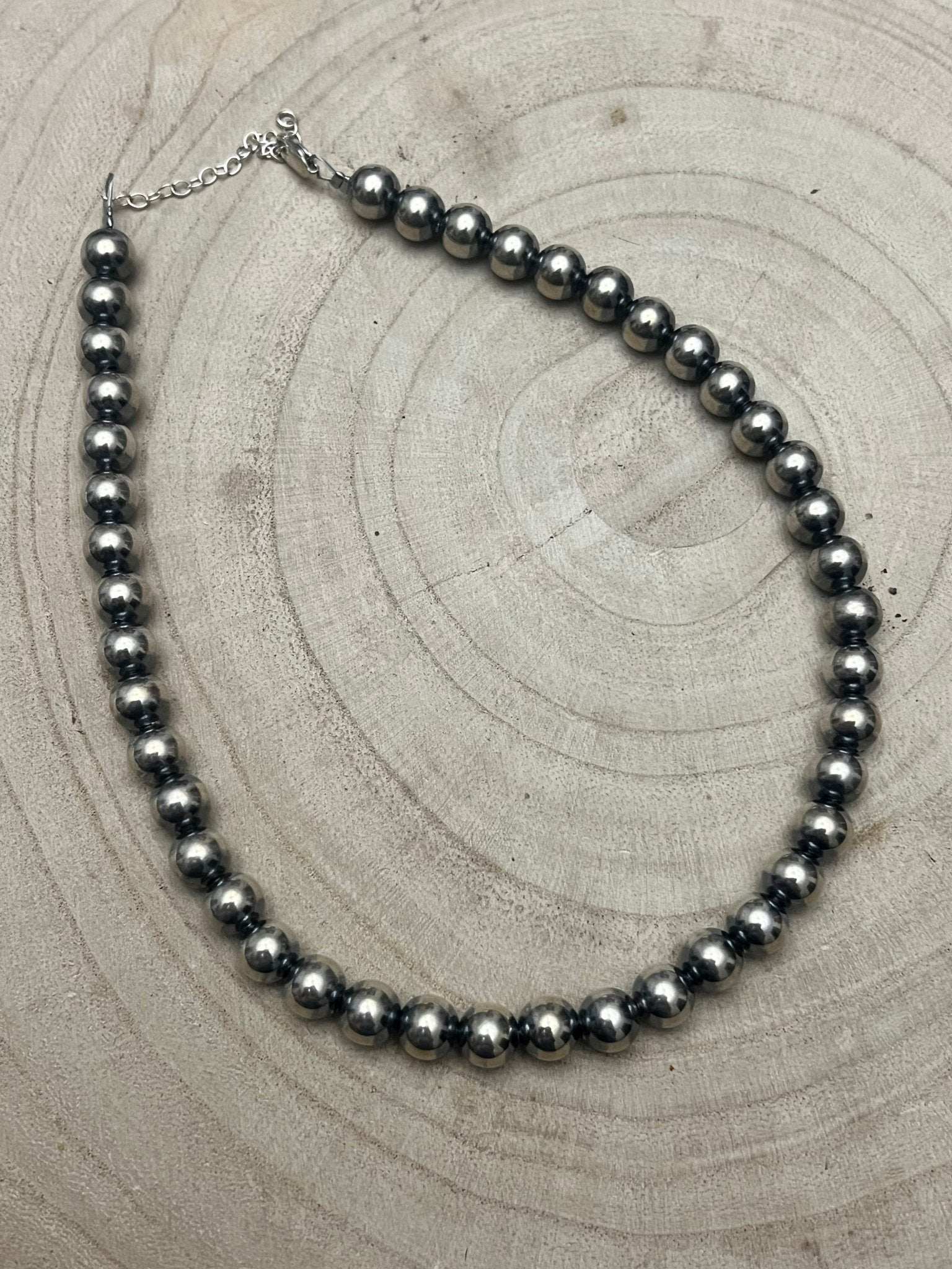 8mm Sterling Pearl Necklace — 14 inch - Rooted & Reckless Co.