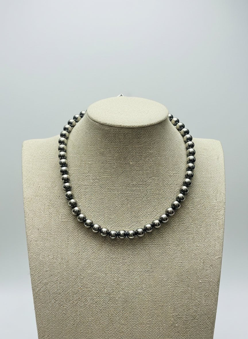 8mm Sterling Pearl Necklace — 14 inch - Rooted & Reckless Co.