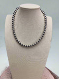 8mm Sterling Pearl Necklace — 16 inch - Rooted & Reckless Co.