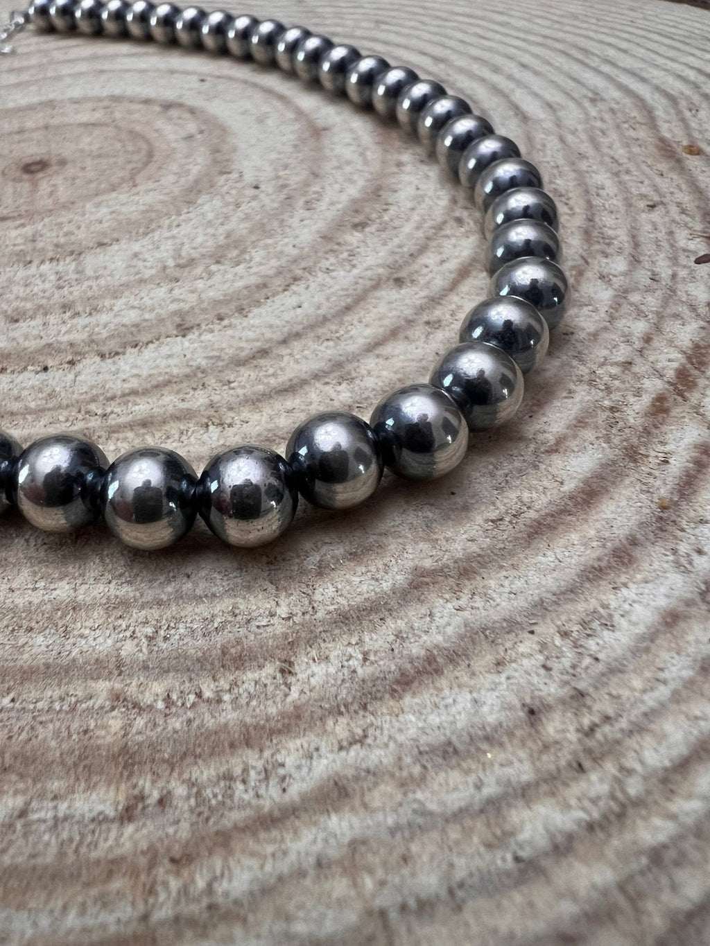 8mm Sterling Pearl Necklace — 16 inch - Rooted & Reckless Co.