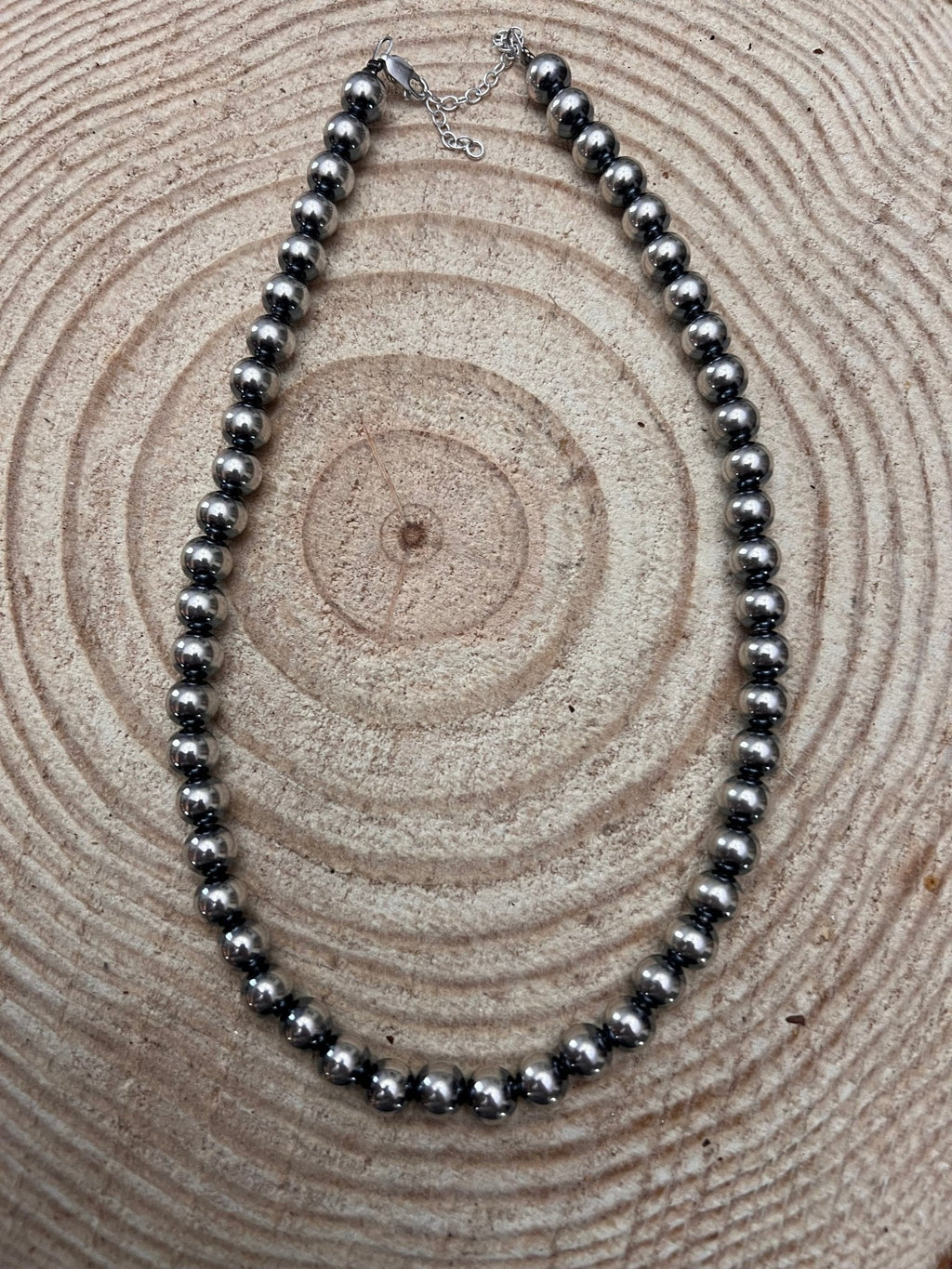 8mm Sterling Pearl Necklace — 16 inch - Rooted & Reckless Co.