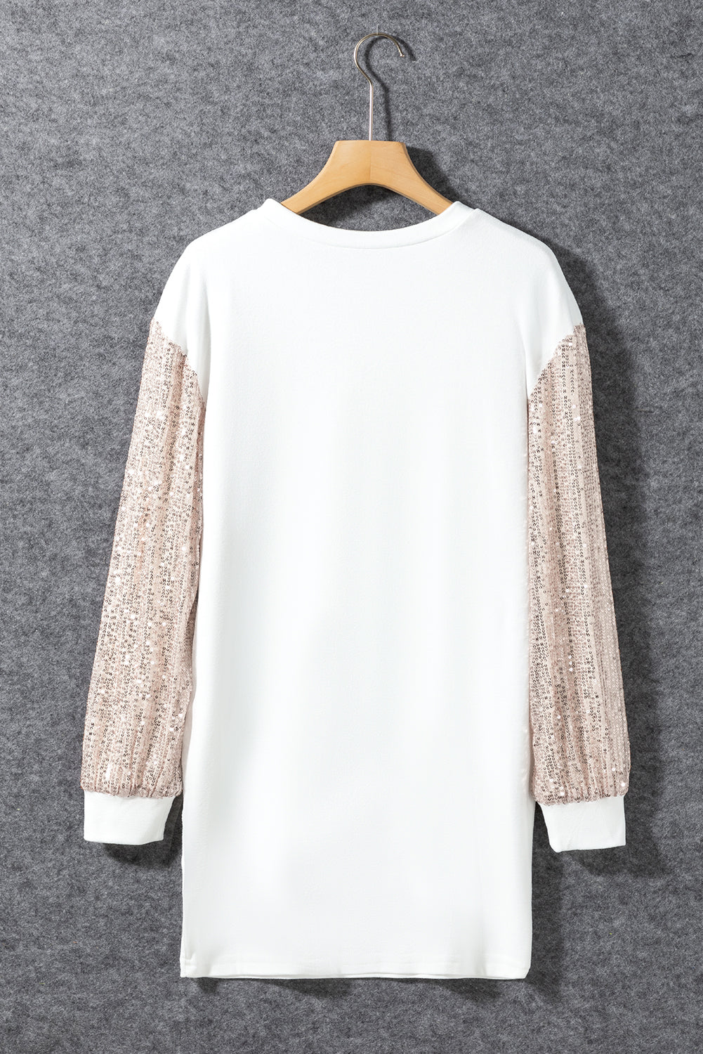 Sequin Patchwork Puff Sleeve Mini Dress