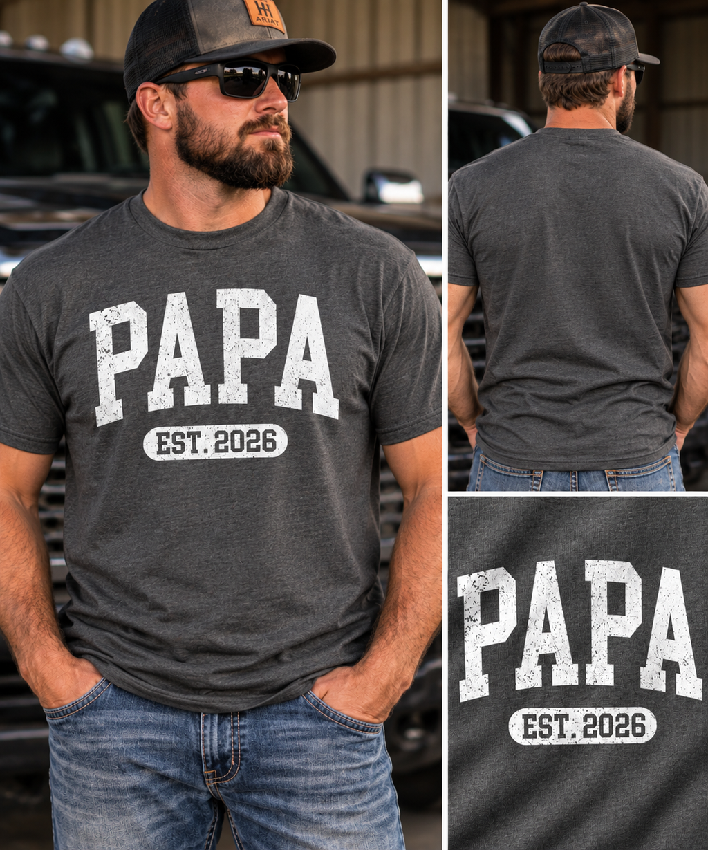 PAPA EST. 2026 Garment-Dyed T-shirt