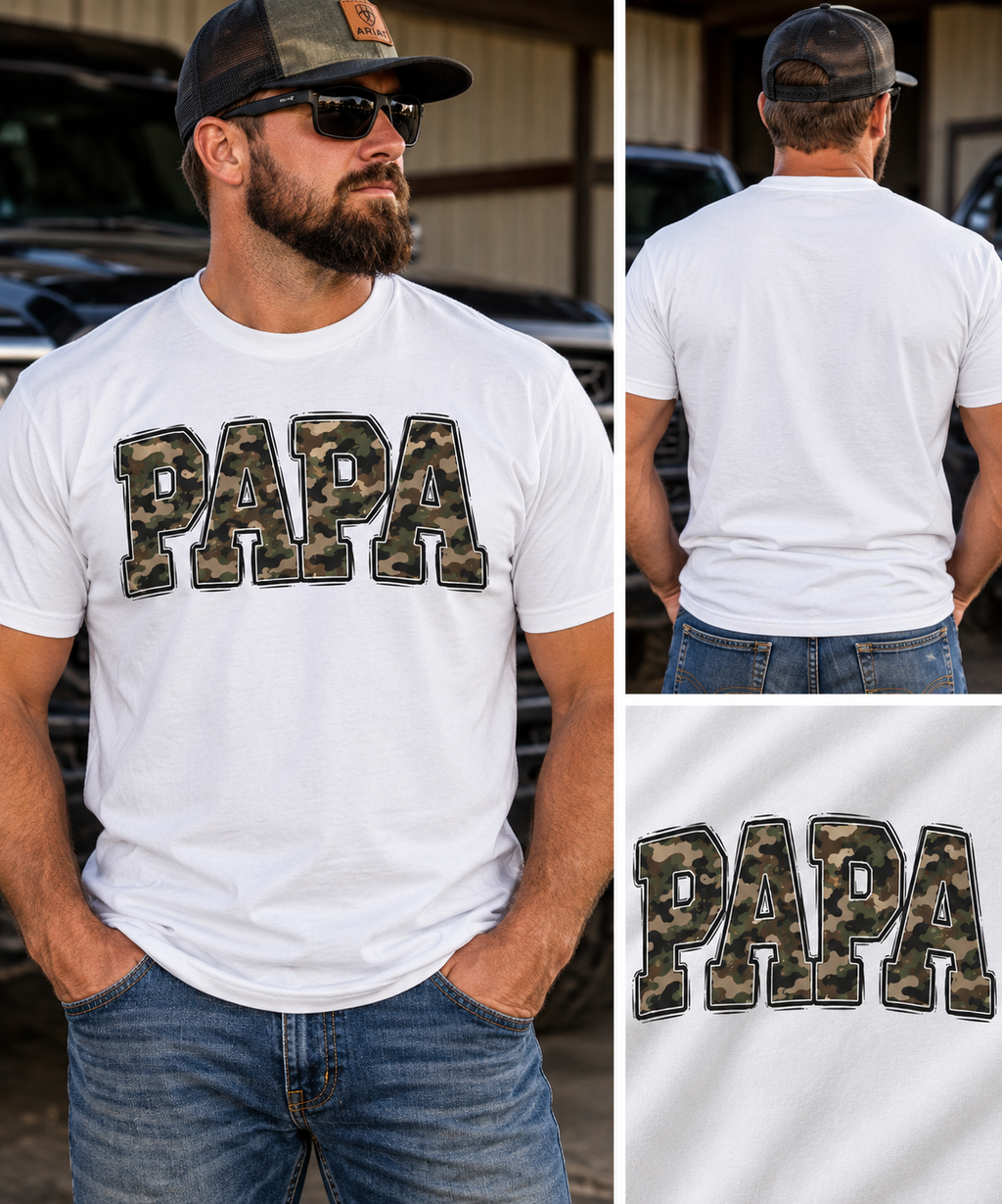 Papa Camo Garment-Dyed T-shirt