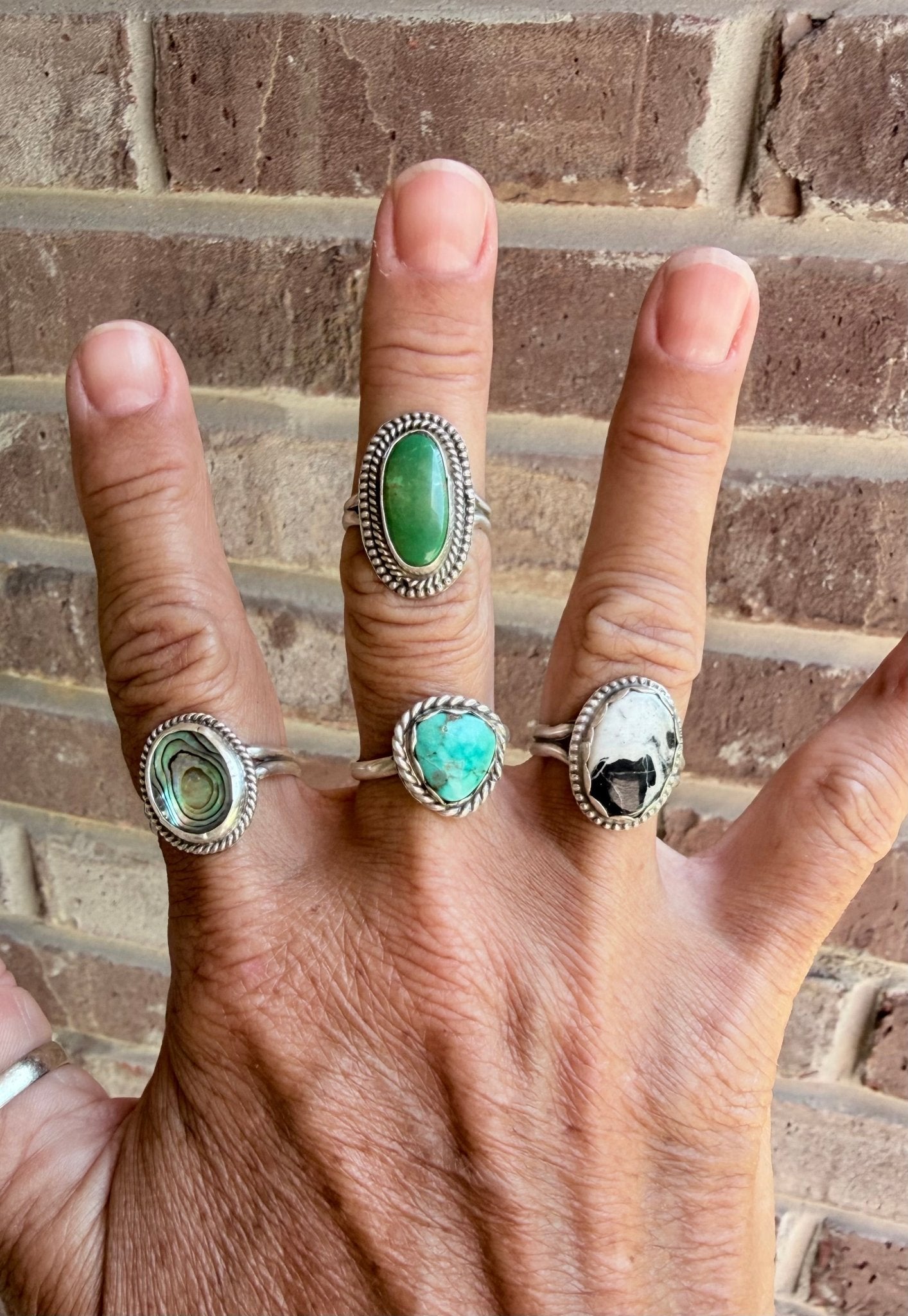 Abalone and Sterling Silver Ring - Rooted & Reckless Co.