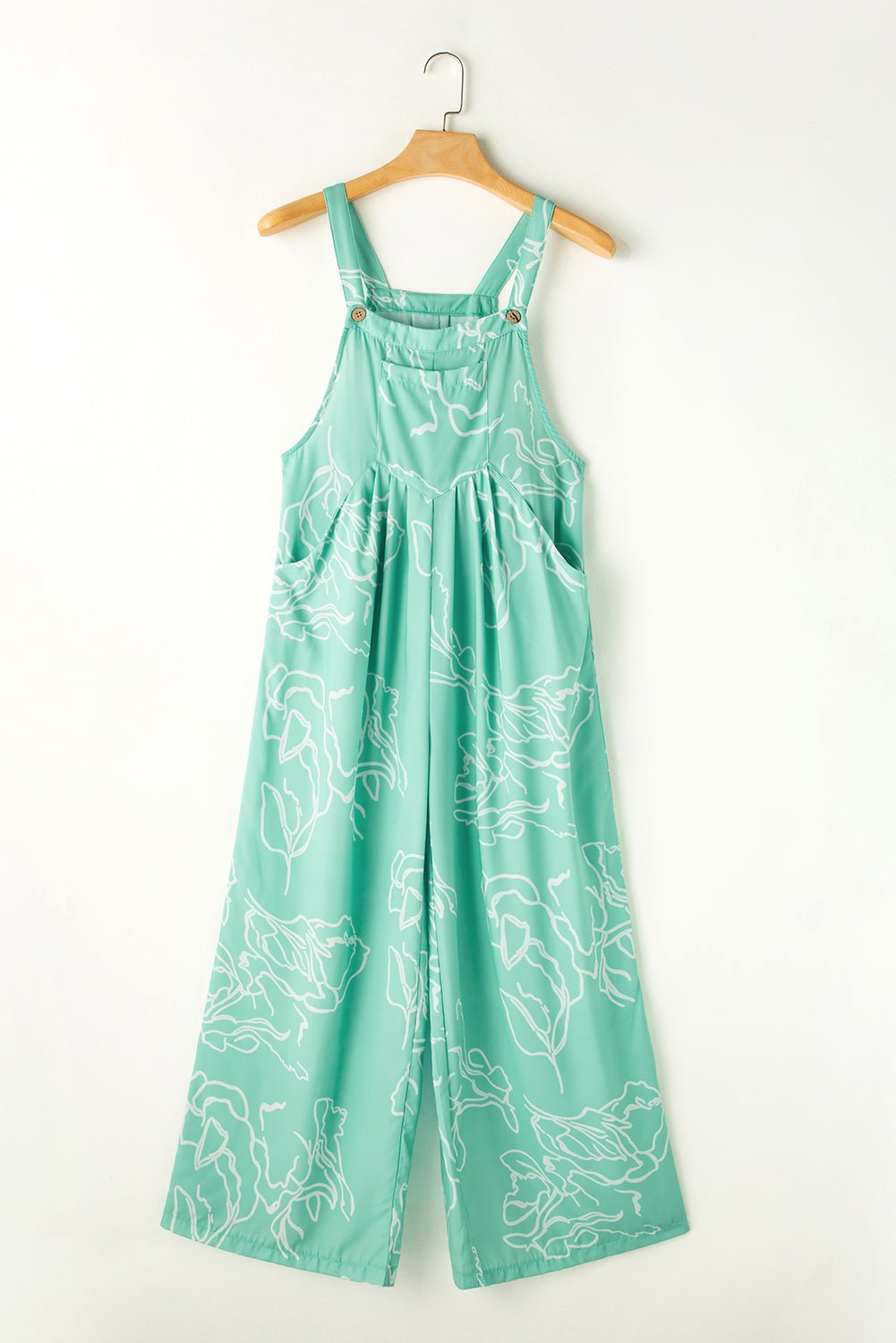 Abstract Bib Wide Leg Overall Jumpsuit - Rooted & Reckless Co.