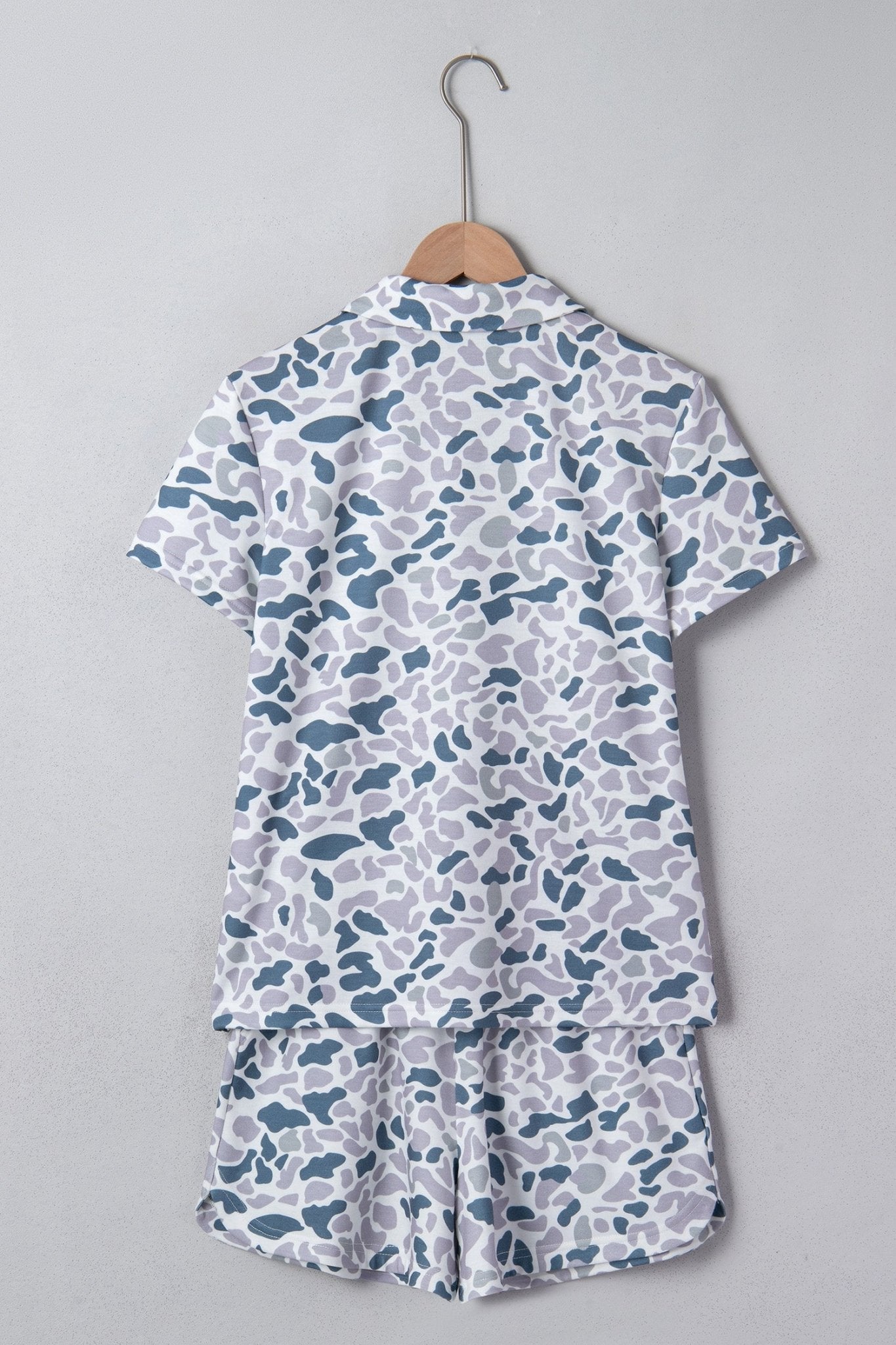 Abstract Camo Polo Collar T-Shirt & Shorts Set - Rooted & Reckless Co.