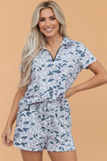 Abstract Camo Polo Collar T-Shirt & Shorts Set - Rooted & Reckless Co.