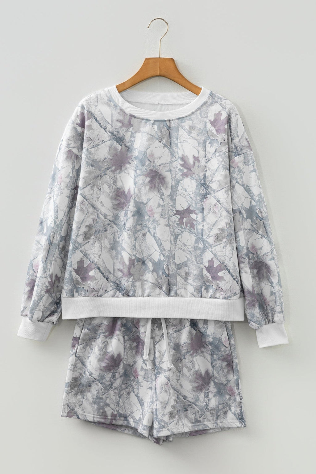 Abstract Camo Pullover & Drawstring Shorts Set - Rooted & Reckless Co.