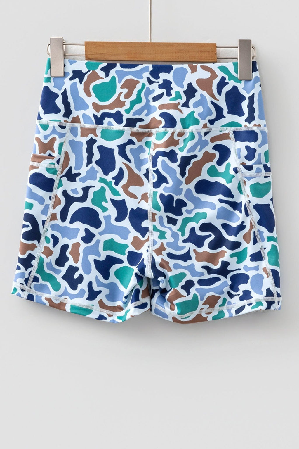 Abstract Camo Side Pocket Biker Shorts - Rooted & Reckless Co.