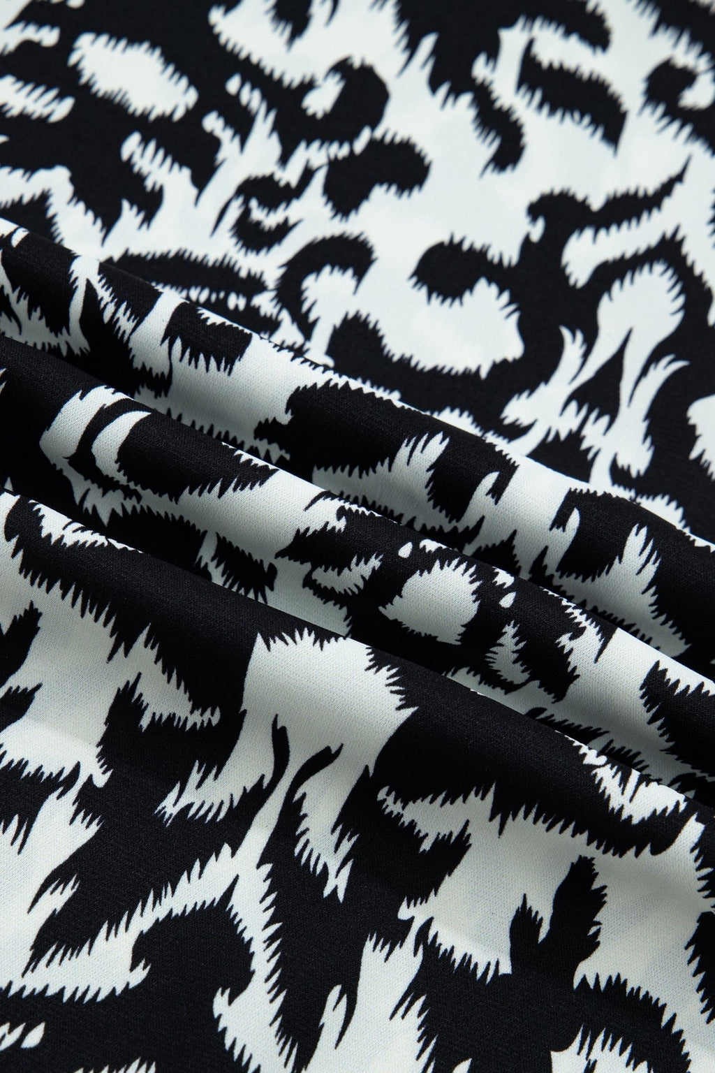Abstract Damask Colorblock Ruffle 3/4 Sleeve Blouse - Rooted & Reckless Co.