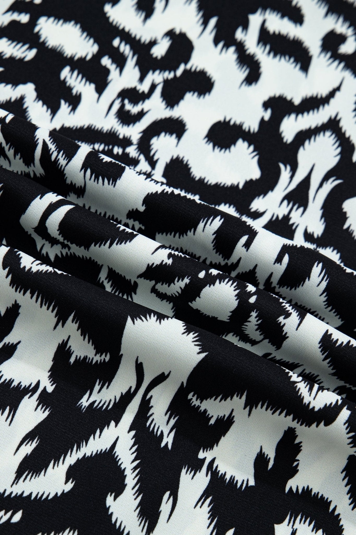 Abstract Damask Colorblock Ruffle 3/4 Sleeve Blouse - Rooted & Reckless Co.