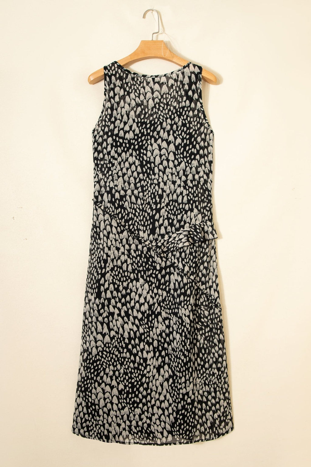 Abstract Dotted Sleeveless Maxi Dress - Rooted & Reckless Co.