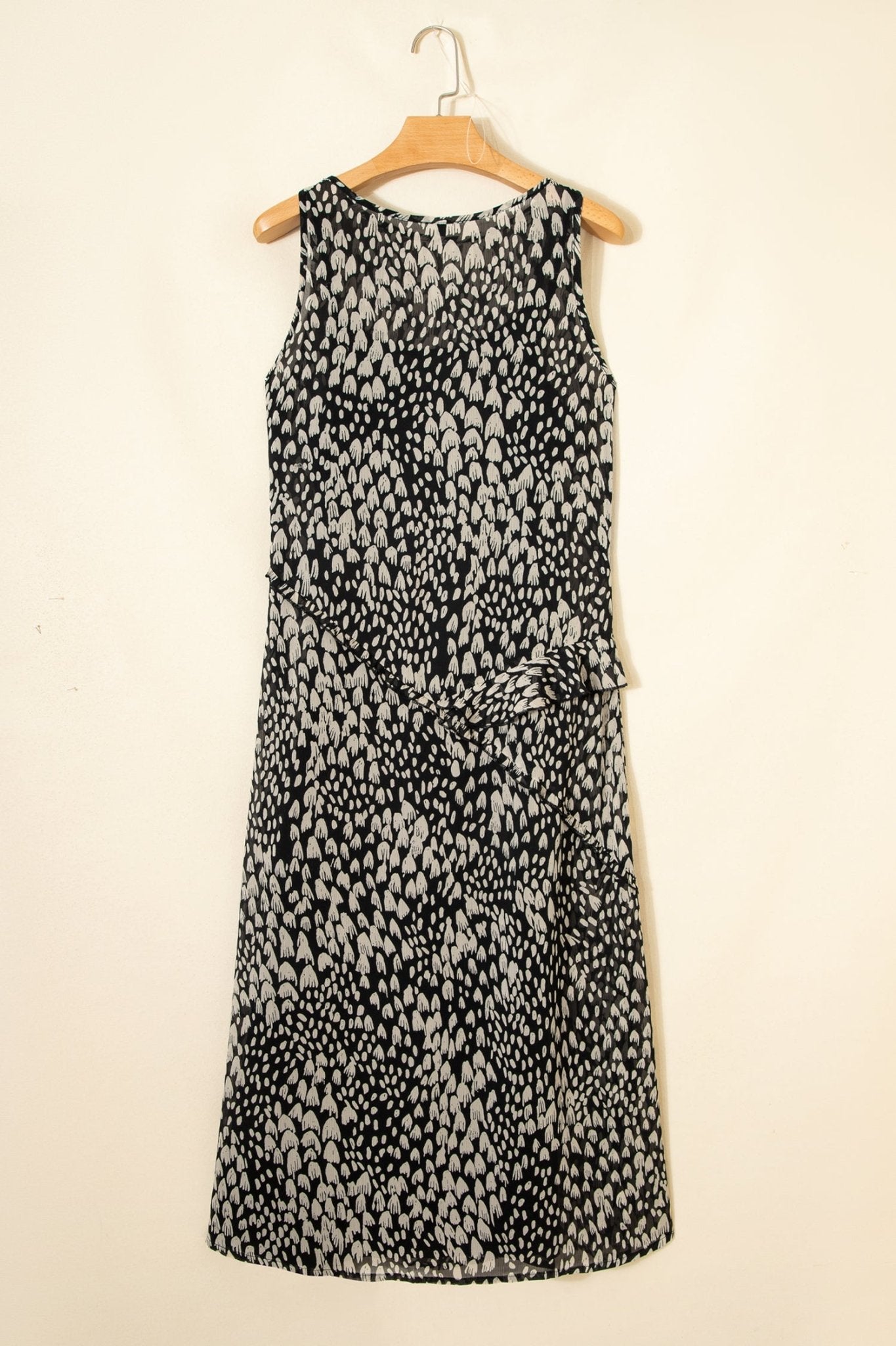 Abstract Dotted Sleeveless Maxi Dress - Rooted & Reckless Co.