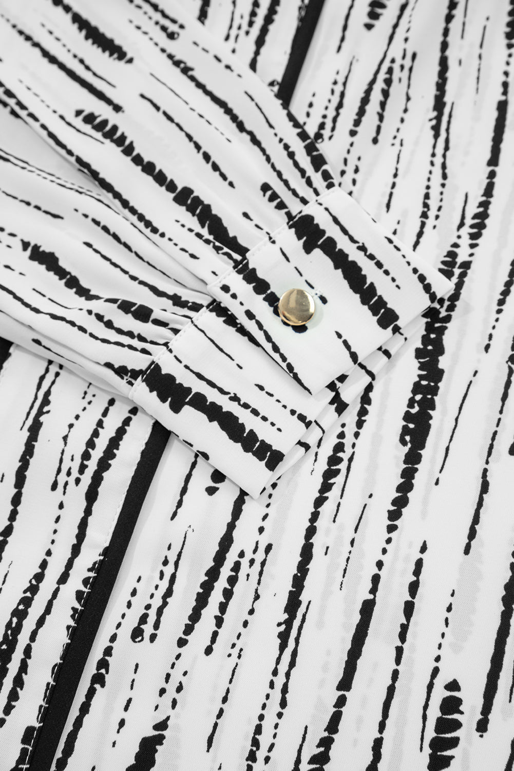 Abstract V-Neck Long Sleeve Blouse - Rooted & Reckless Co.