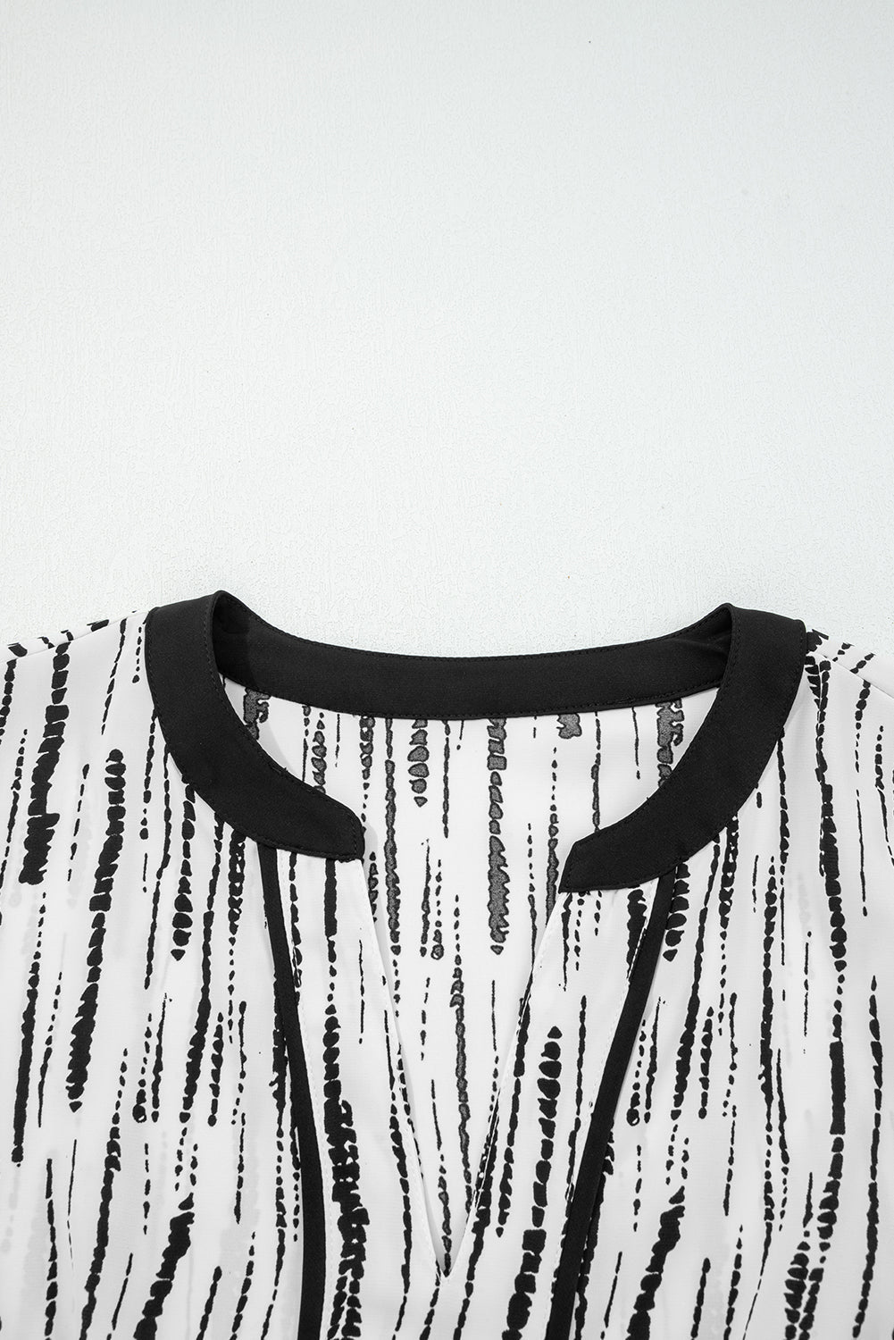 Abstract V-Neck Long Sleeve Blouse - Rooted & Reckless Co.