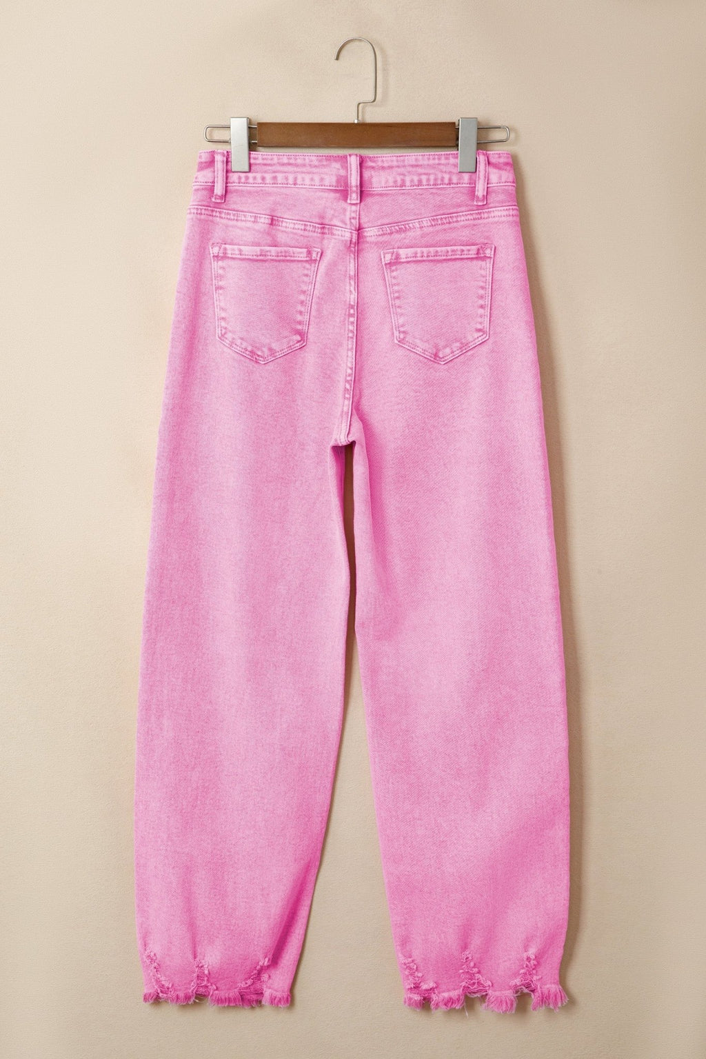Acid Wash Denim High Waist Raw Hem Jeans - Rooted & Reckless Co.