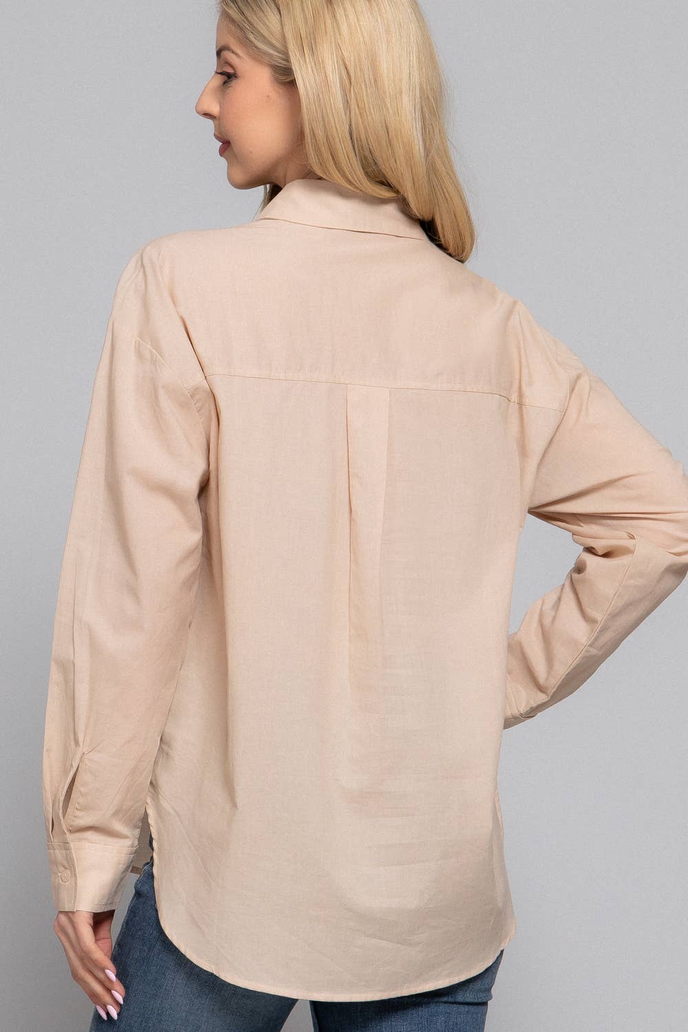 Active Basic "Two Step" Western Button-Down Shirt — Warm Taupe 100% Cotton Voile Layering Staple - Rooted & Reckless Co.