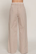 Active USA "Lounge Line" Contrast Waist Boxer Straight Pants — Striped Yarn-Dyed Stretch Woven Western Loungewear - Rooted & Reckless Co.