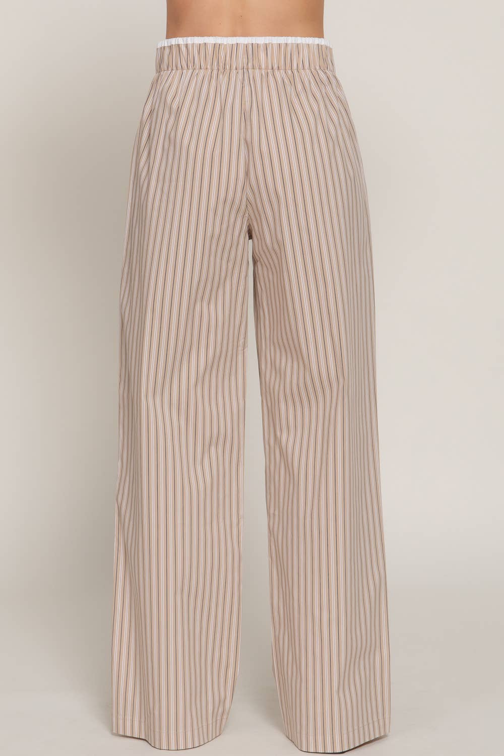 Active USA "Lounge Line" Contrast Waist Boxer Straight Pants — Striped Yarn-Dyed Stretch Woven Western Loungewear - Rooted & Reckless Co.