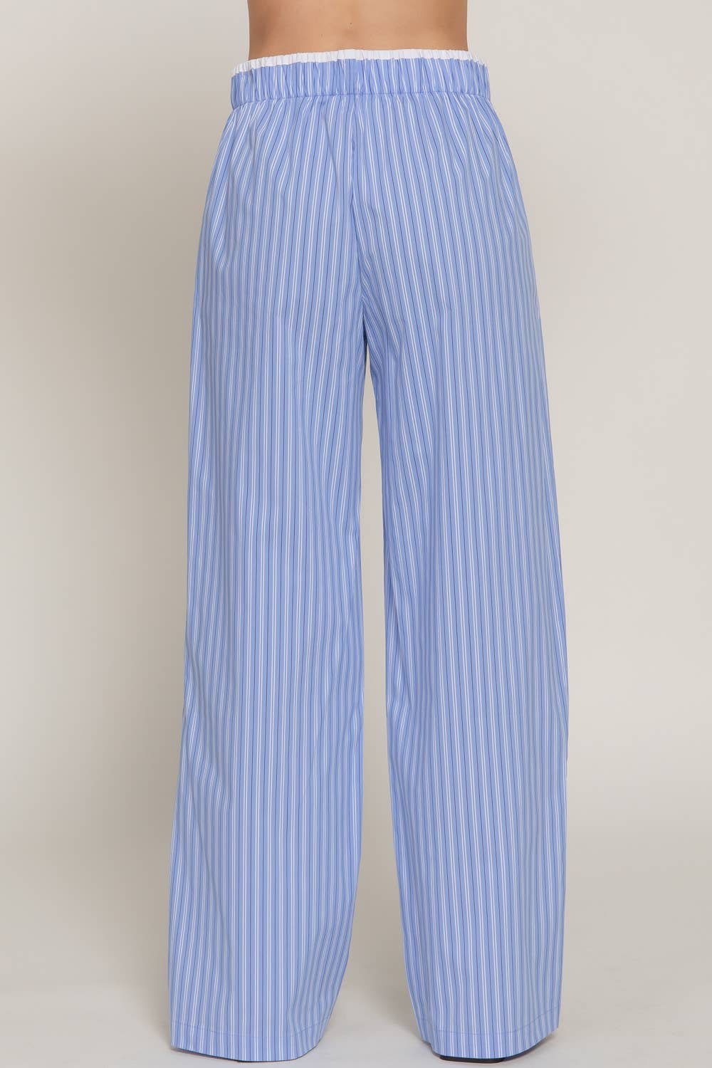 Active USA "Lounge Line" Contrast Waist Boxer Straight Pants — Striped Yarn-Dyed Stretch Woven Western Loungewear - Rooted & Reckless Co.