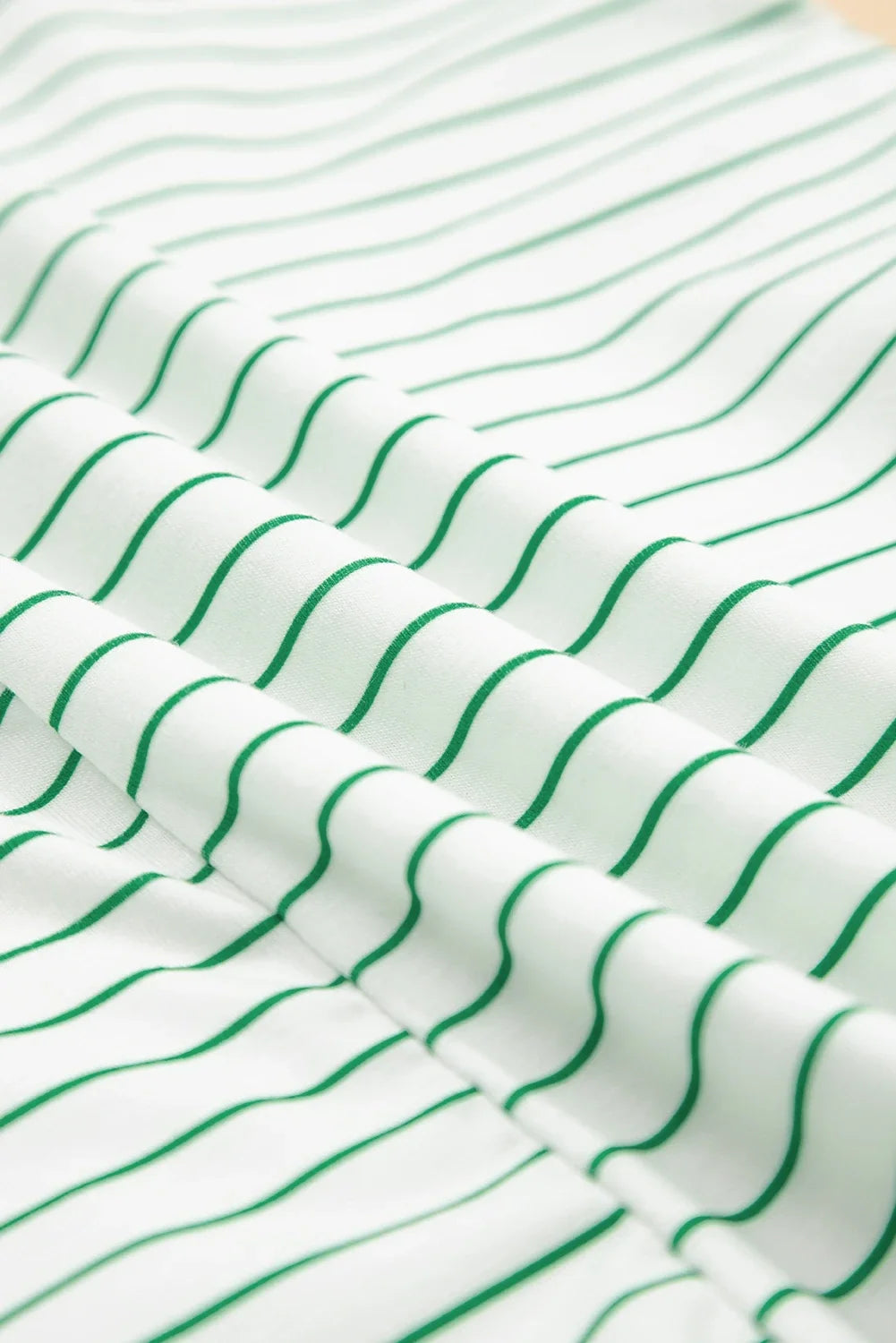 Stripe Ruffle Short Sleeve Crew Neck T-Shirt Mini Dress