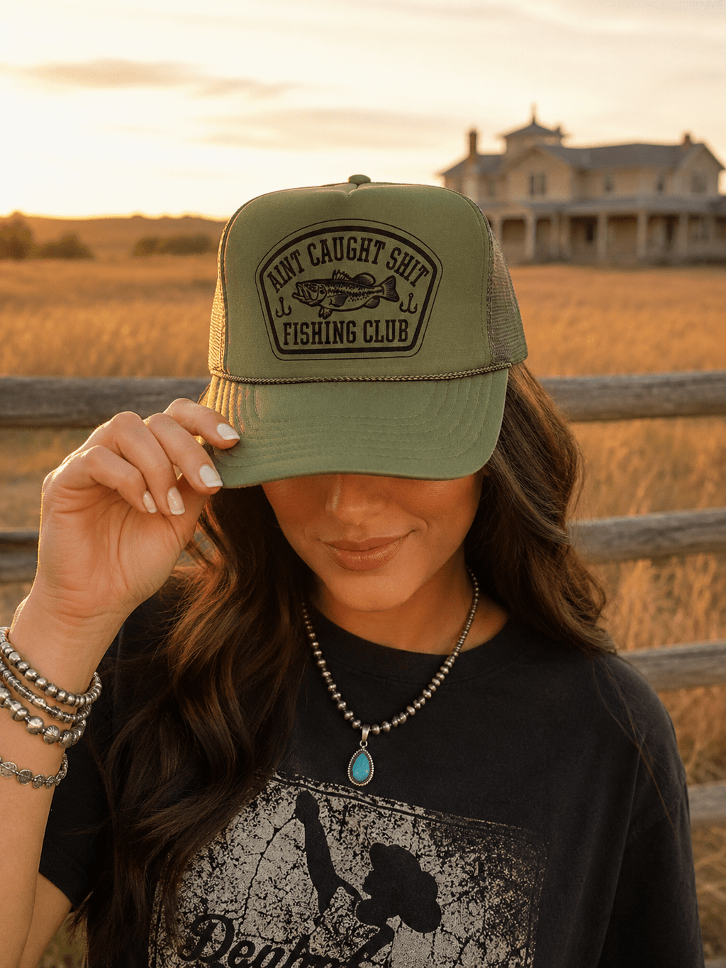 Aint Caught Shit Fishing Club Trucker Hat - Rooted & Reckless Co.