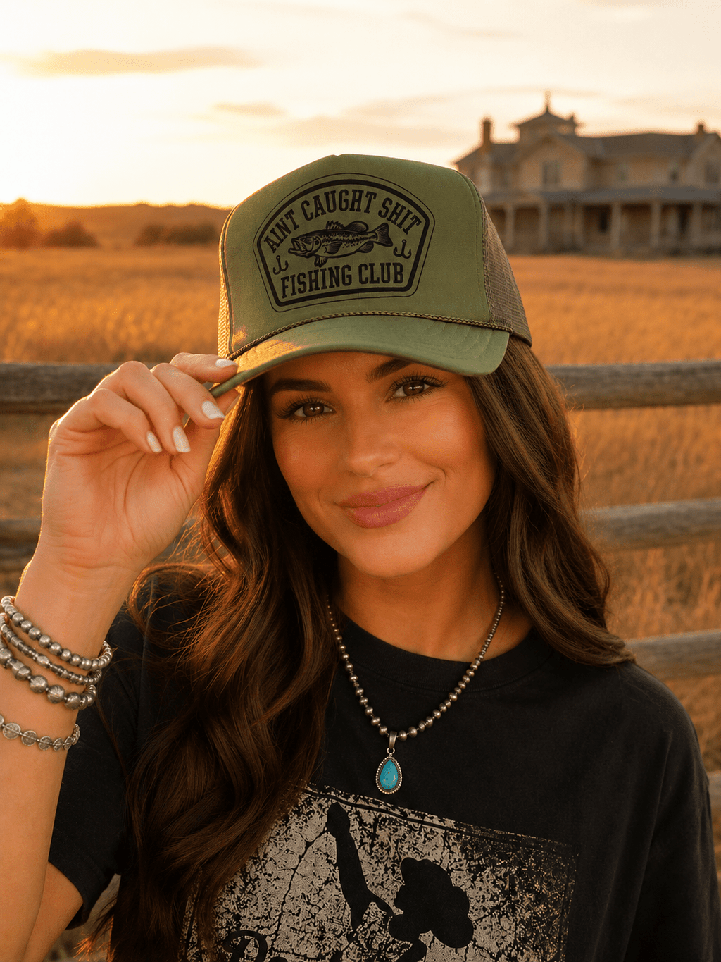 Aint Caught Shit Fishing Club Trucker Hat - Rooted & Reckless Co.