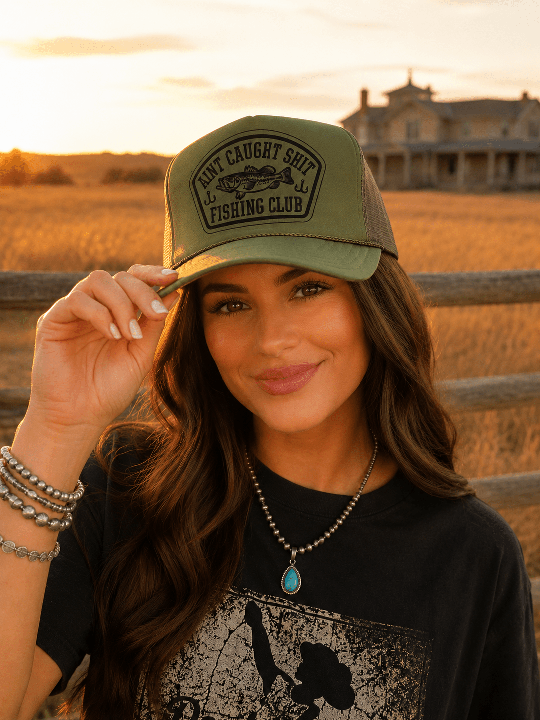 Aint Caught Shit Fishing Club Trucker Hat - Rooted & Reckless Co.