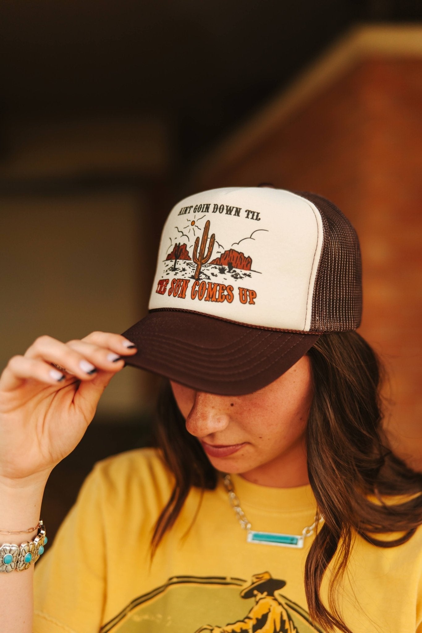 Ain't Going Down Trucker Hat - Rooted & Reckless Co.