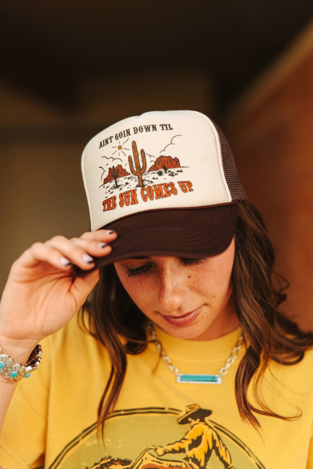 Ain't Going Down Trucker Hat - Rooted & Reckless Co.