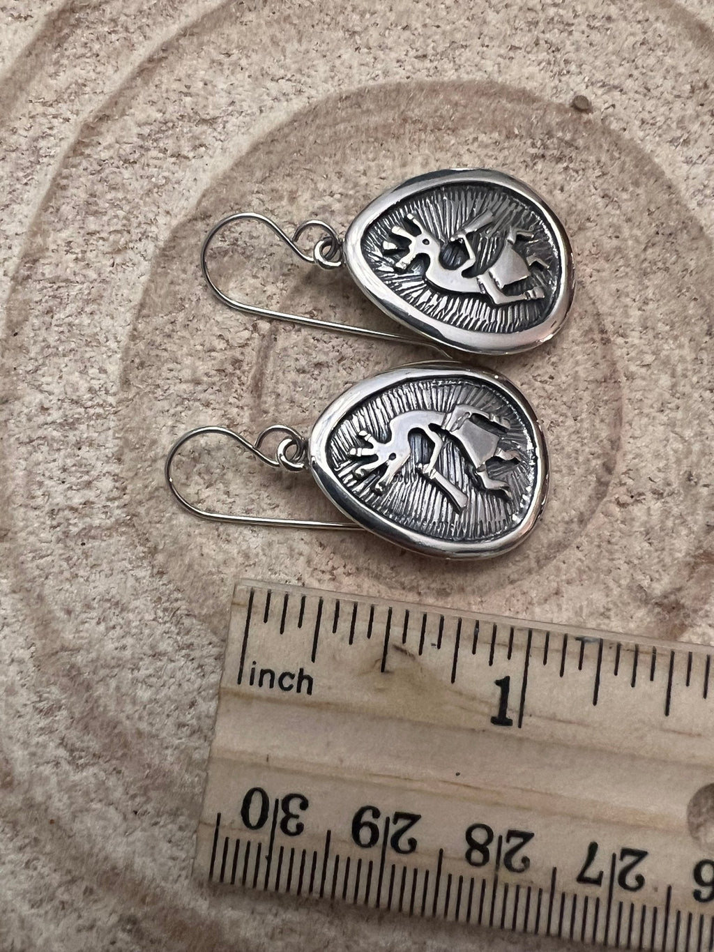 Allen Lee Navajo Sterling Silver Kokopelli Earrings - Rooted & Reckless Co.