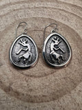 Allen Lee Navajo Sterling Silver Kokopelli Earrings - Rooted & Reckless Co.