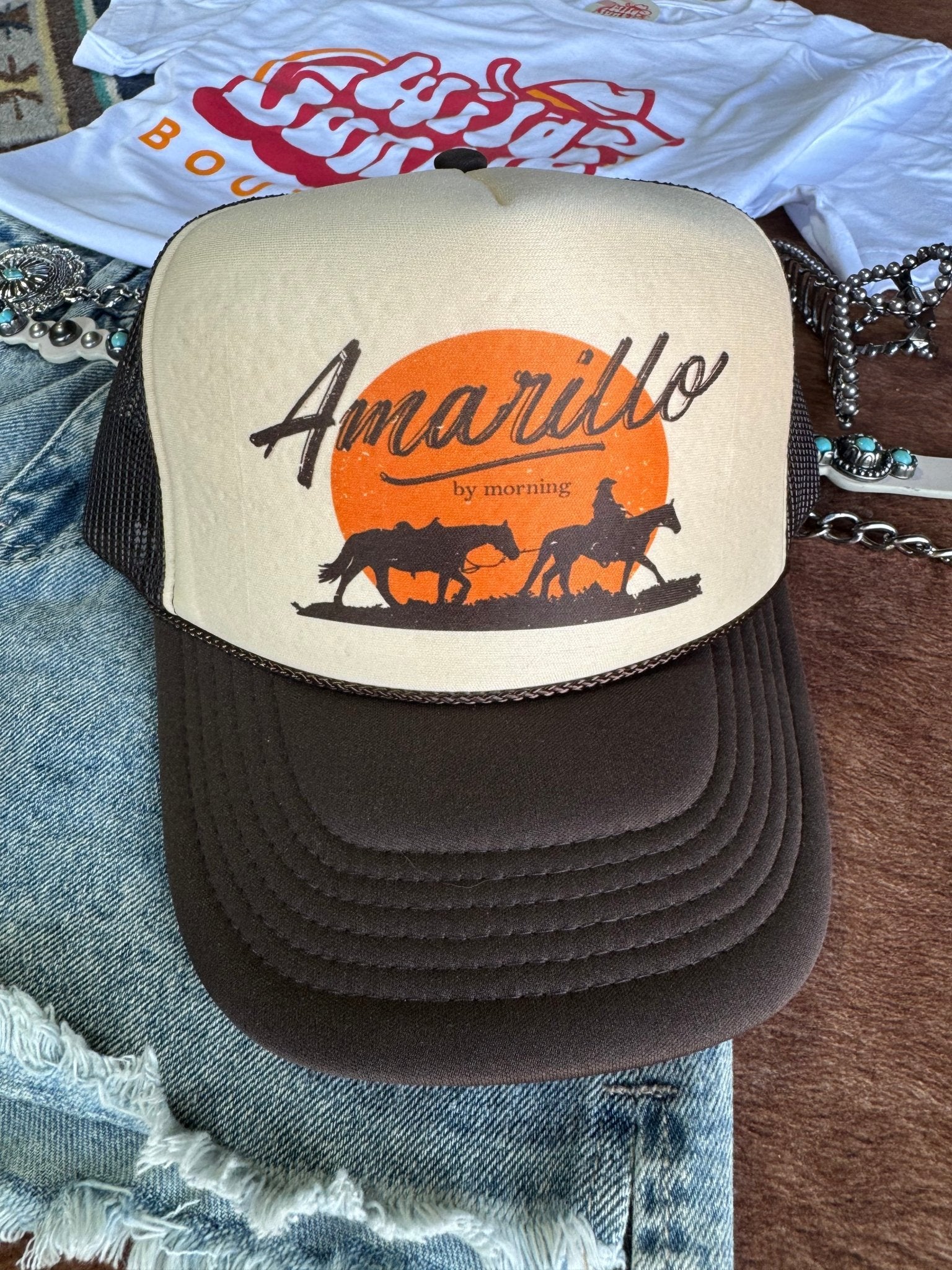 Amarillo By Morning Trucker Hat - Rooted & Reckless Co.