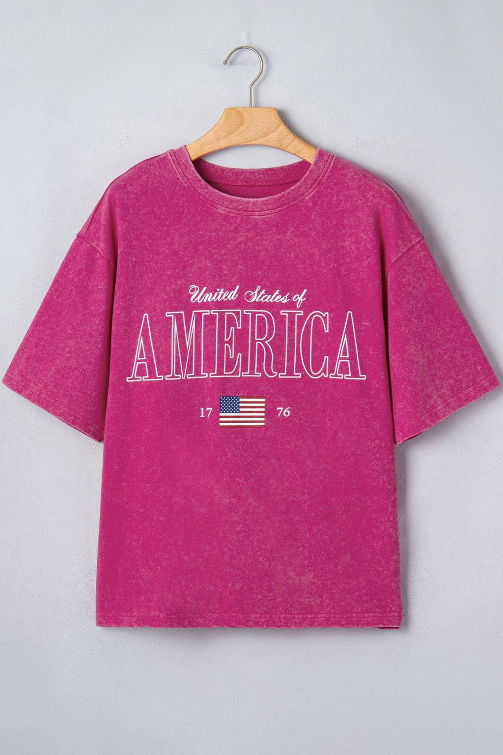 AMERICA 1776 Flag Mineral Wash Graphic Tee - Rooted & Reckless Co.