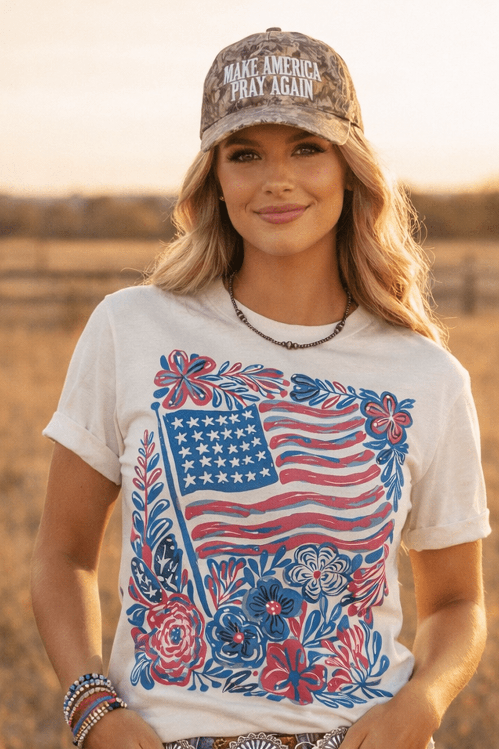American Freedom Flowers Graphic Tee - Rooted & Reckless Co.