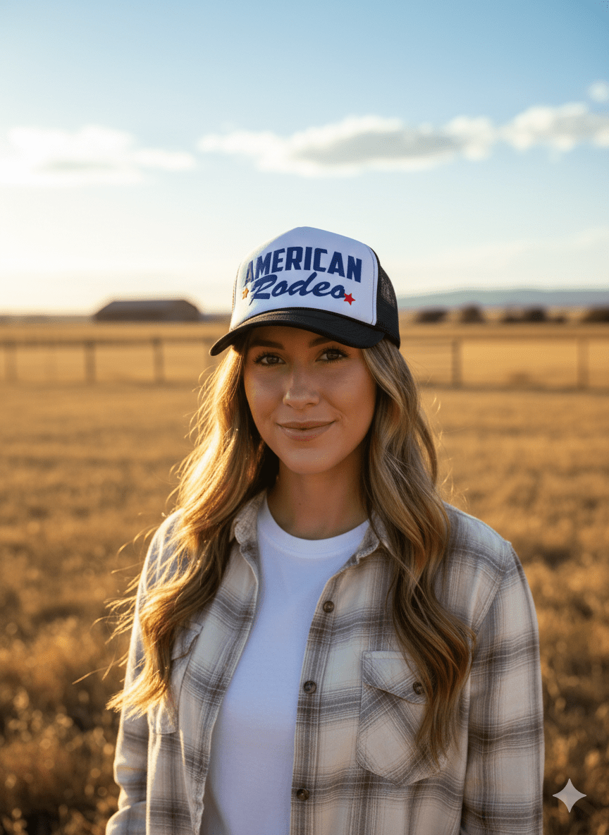 American Rodeo Star Trucker Hat - Rooted & Reckless Co.