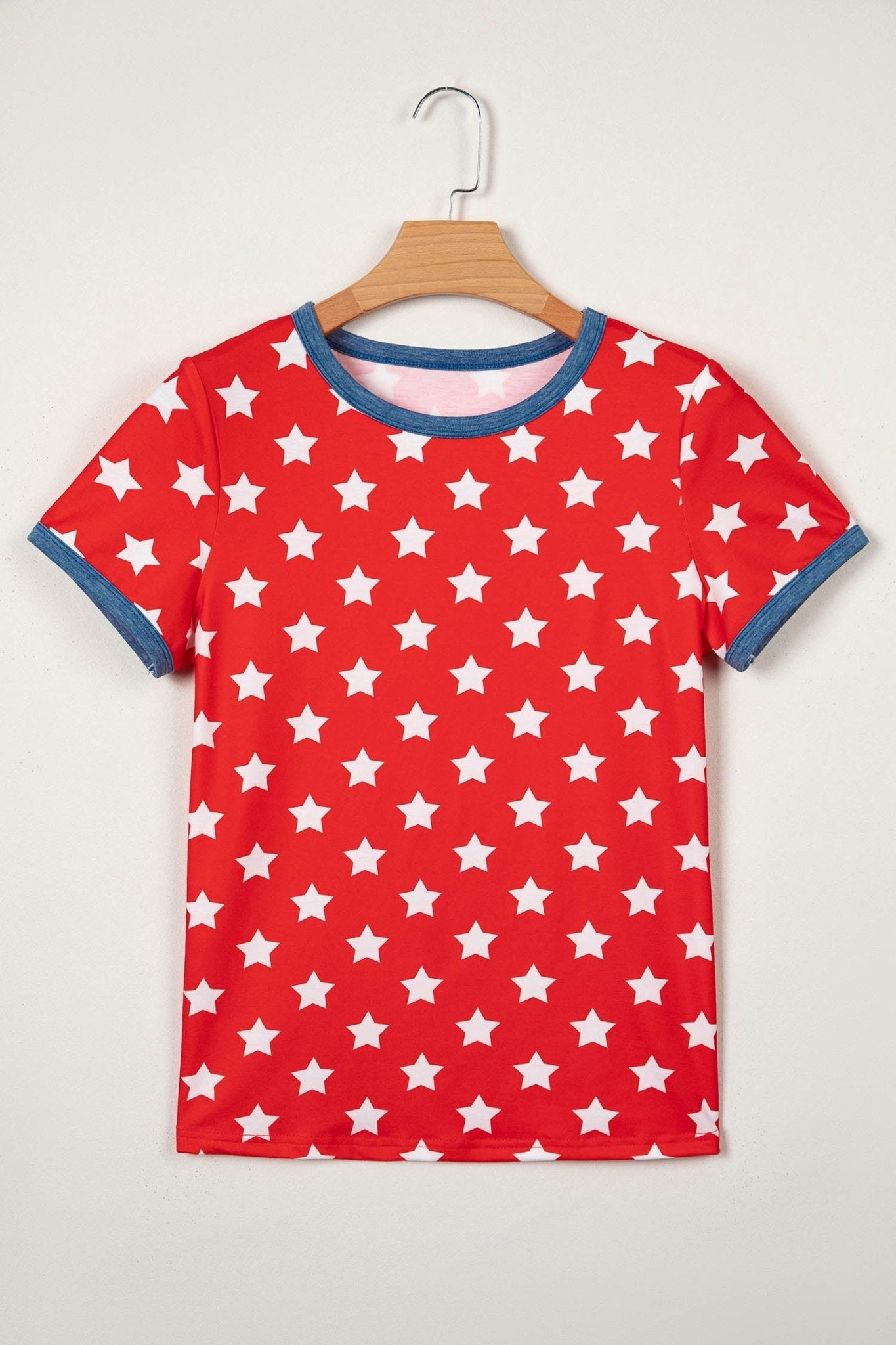 Americana Stars Colorblock Short Sleeve Top - Rooted & Reckless Co.