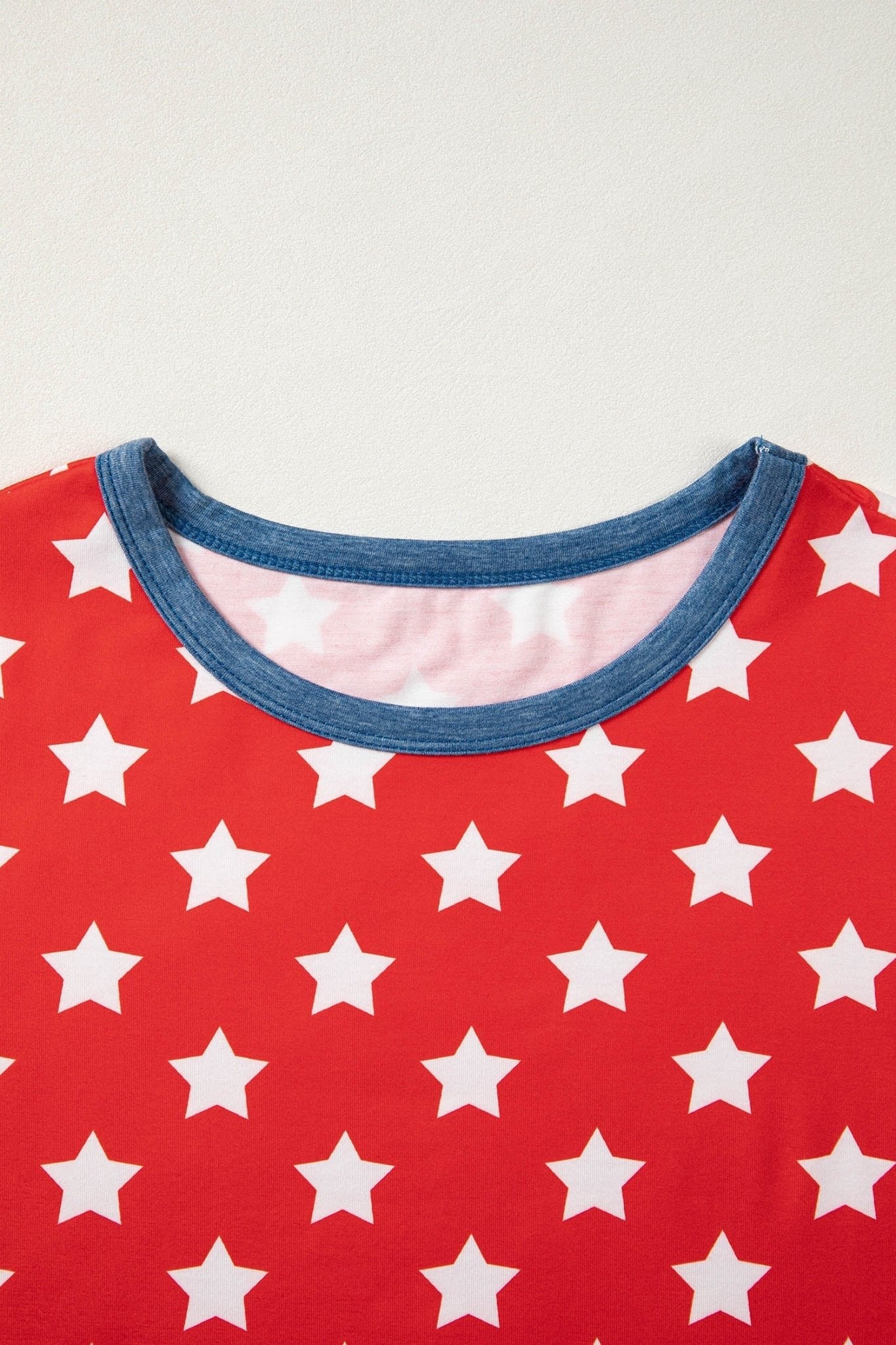 Americana Stars Colorblock Short Sleeve Top - Rooted & Reckless Co.