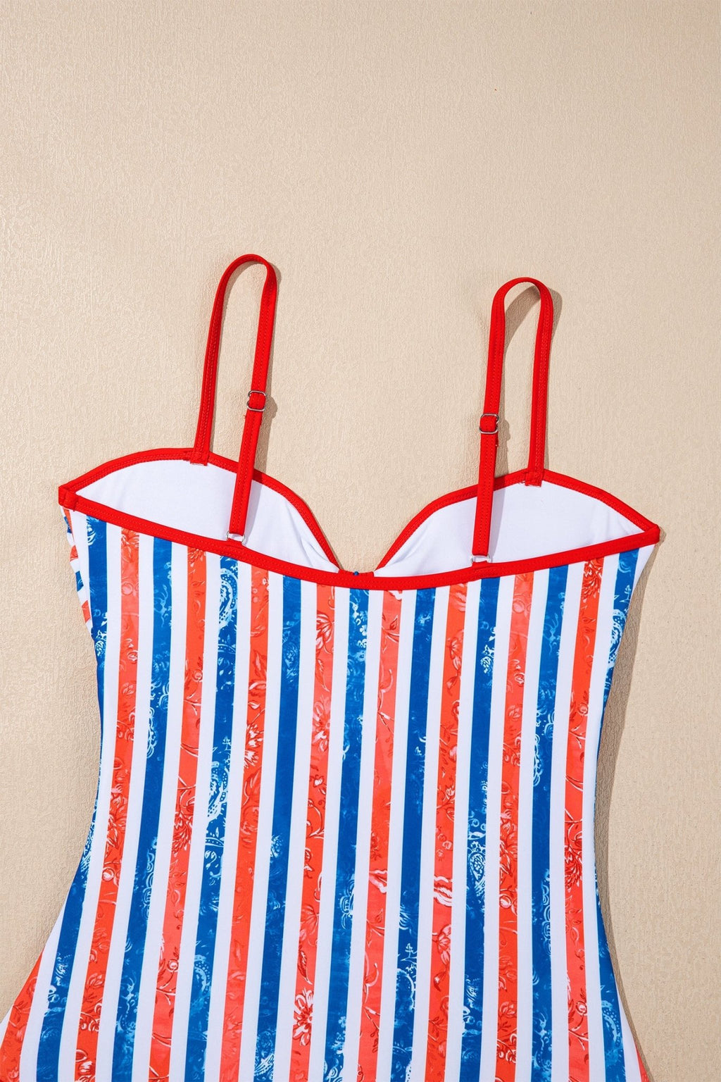 Americana Stripe Cutout Spaghetti Strap Swimsuit - Rooted & Reckless Co.