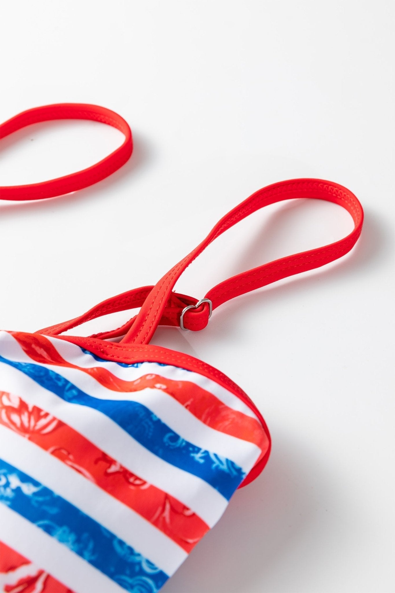 Americana Stripe Cutout Spaghetti Strap Swimsuit - Rooted & Reckless Co.