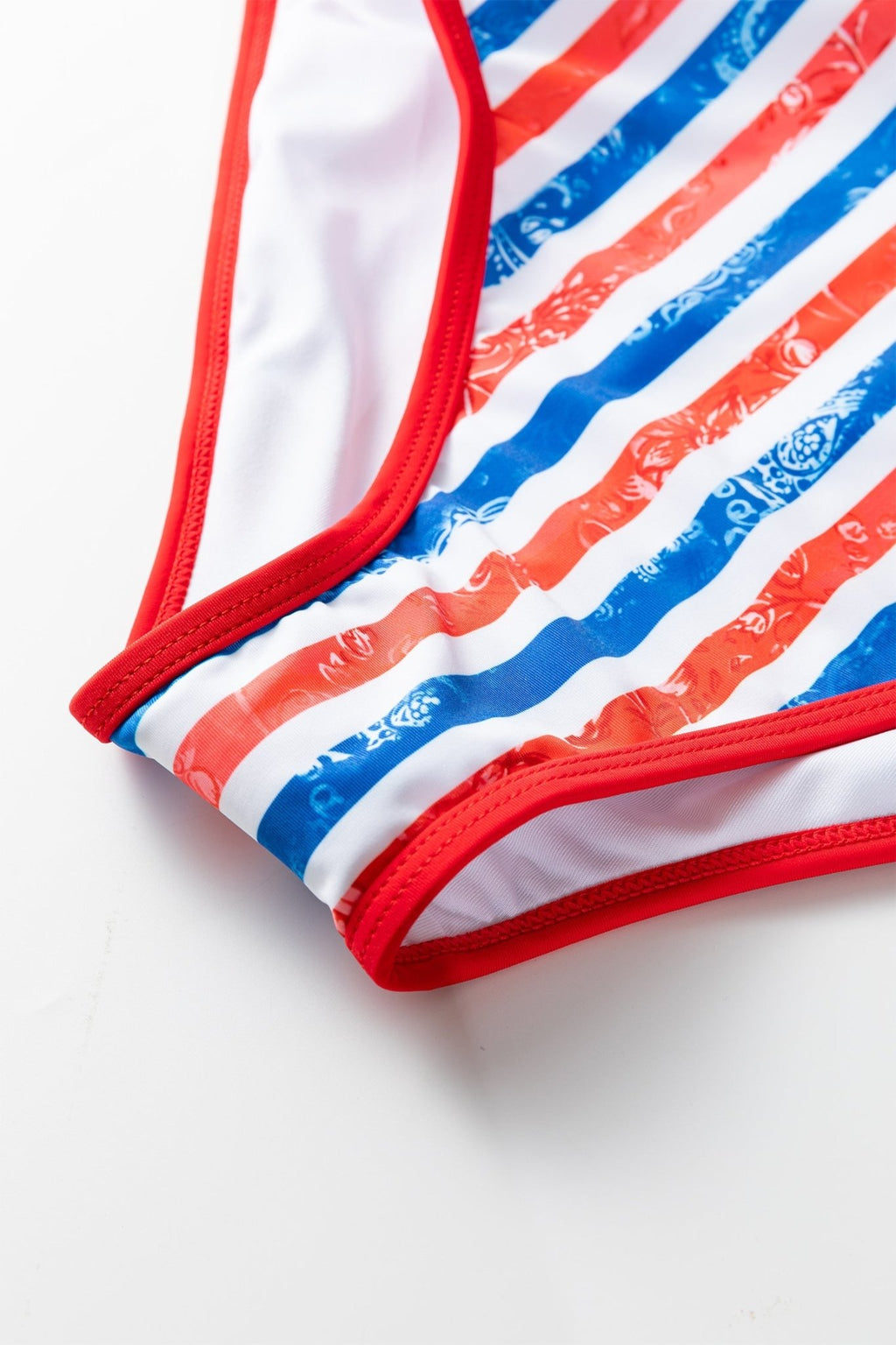 Americana Stripe Cutout Spaghetti Strap Swimsuit - Rooted & Reckless Co.