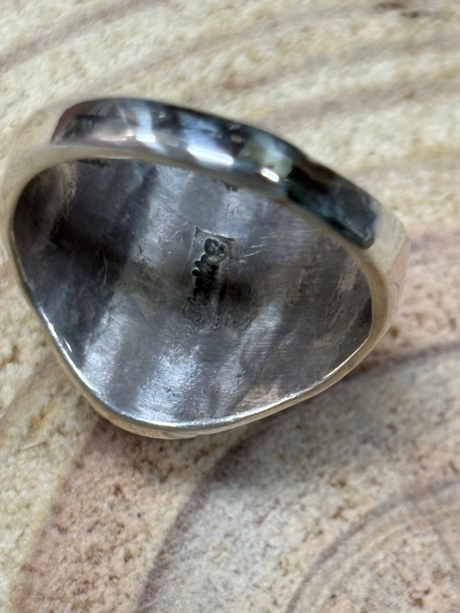 Annie Lincoln Navajo Sterling Silver Bumblebee Jasper Ring — Size 9 - Rooted & Reckless Co.