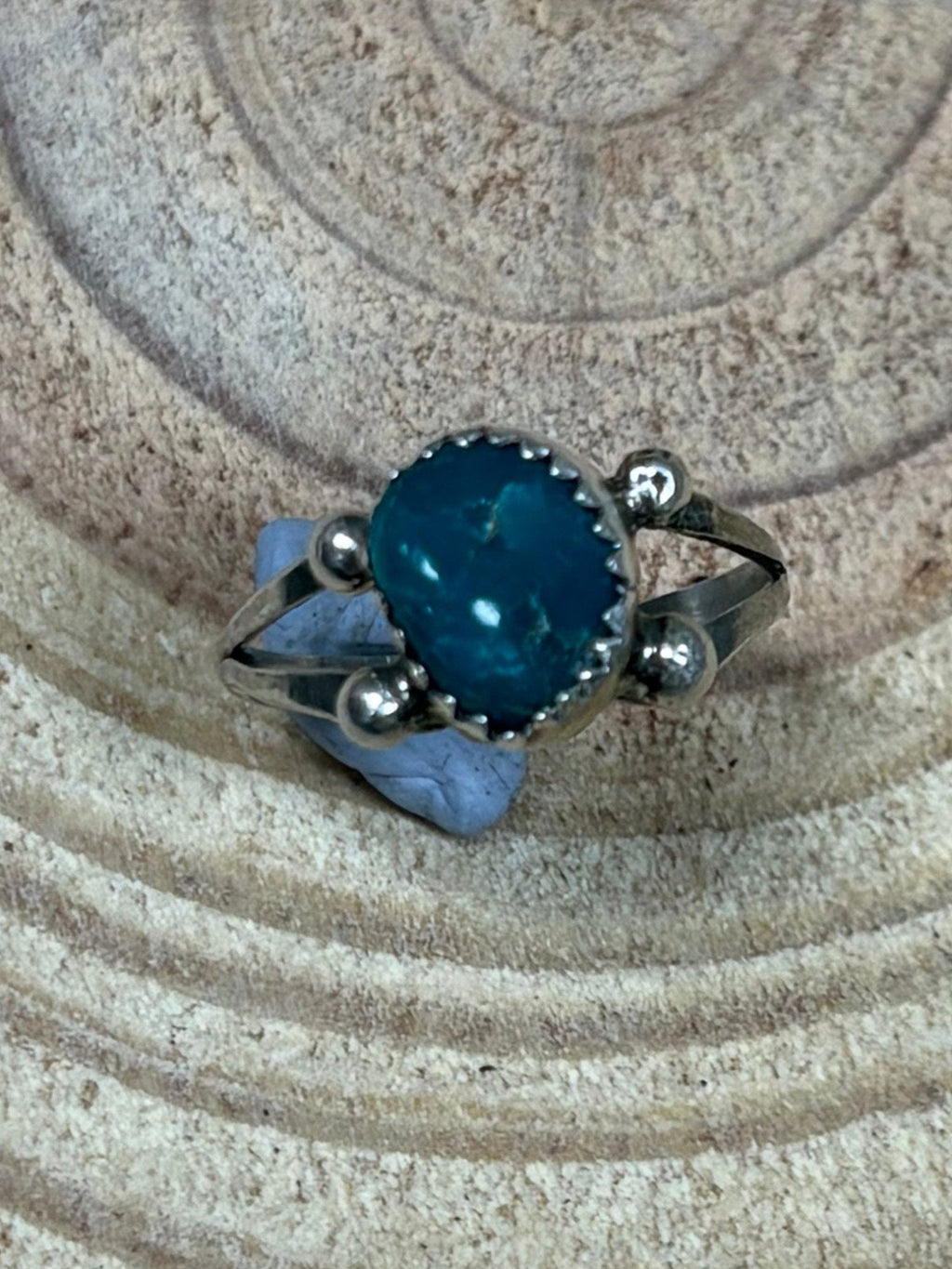 Antionette Martinez Navajo Kingman Turquoise Sterling Silver Ring — Size 8 - Rooted & Reckless Co.