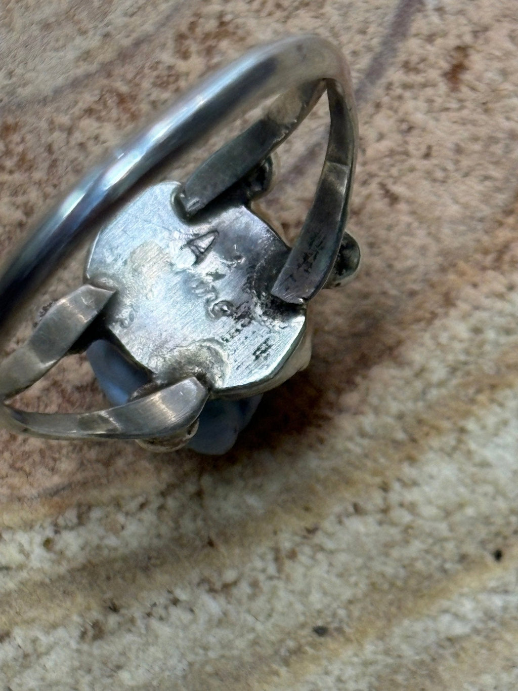 Antionette Martinez Navajo Kingman Turquoise Sterling Silver Ring — Size 8 - Rooted & Reckless Co.