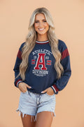 ATHLETIC DIVISION Colorblock Long Sleeve Graphic Sweatshirt - Rooted & Reckless Co.