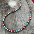 Authentic Multicolored Turquoise Beaded Necklace - Rooted & Reckless Co.