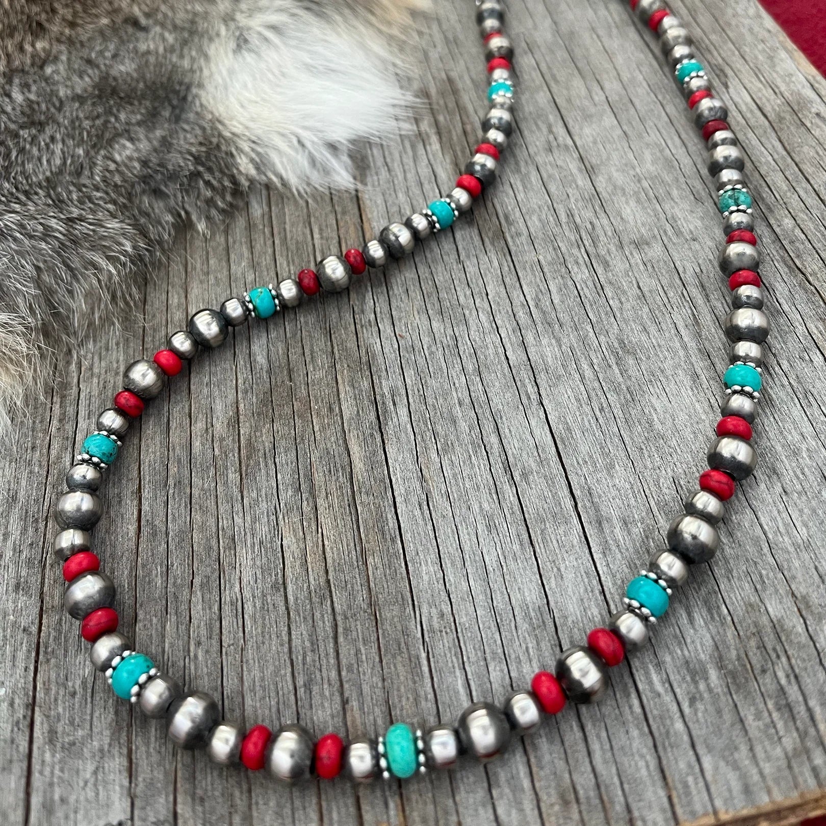 Authentic Multicolored Turquoise Beaded Necklace - Rooted & Reckless Co.
