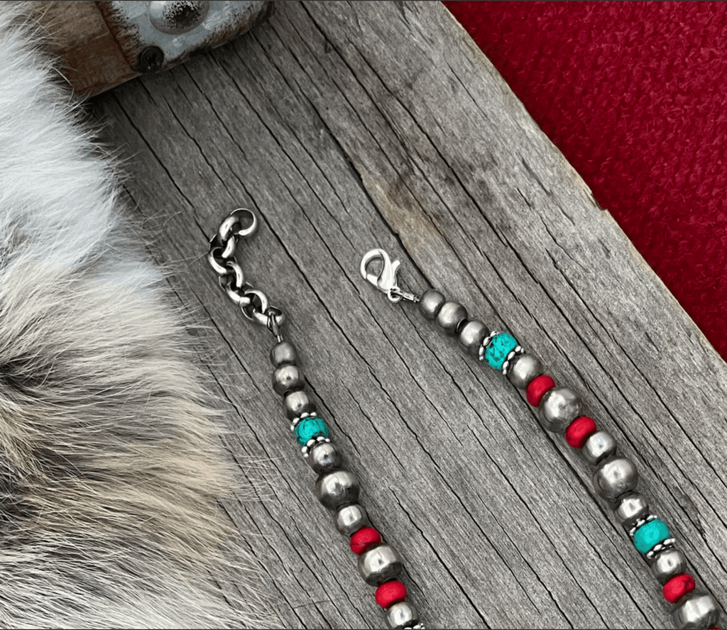 Authentic Multicolored Turquoise Beaded Necklace - Rooted & Reckless Co.