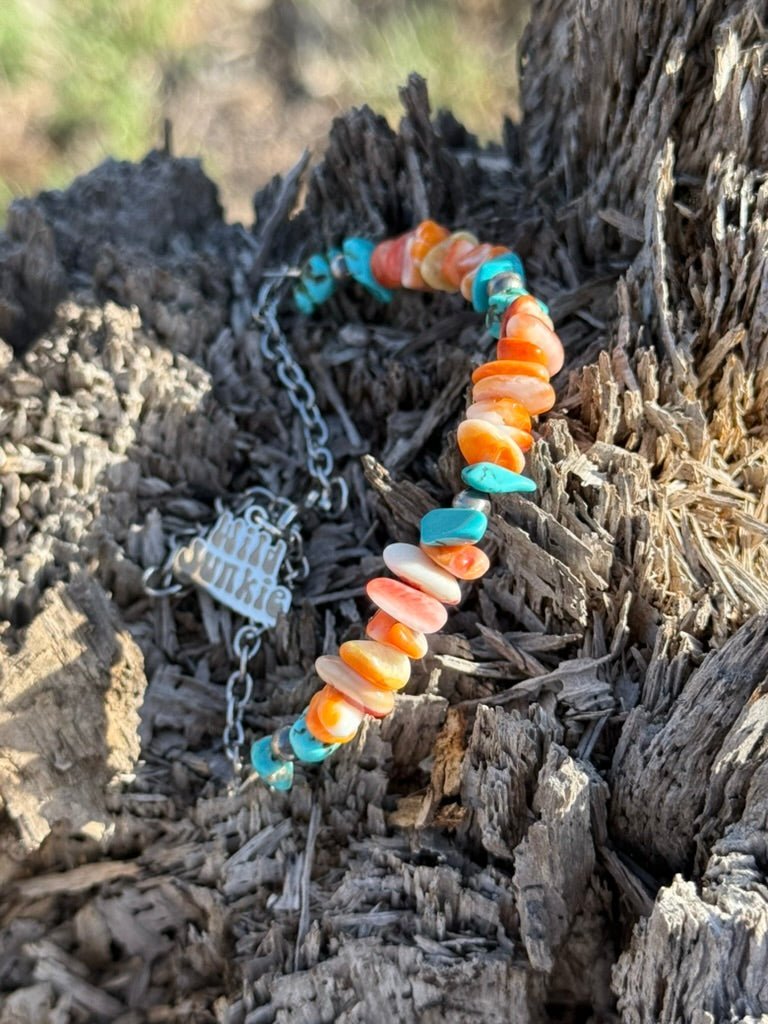 Authentic Spiny Oyster Chip Bead Bracelet - Rooted & Reckless Co.